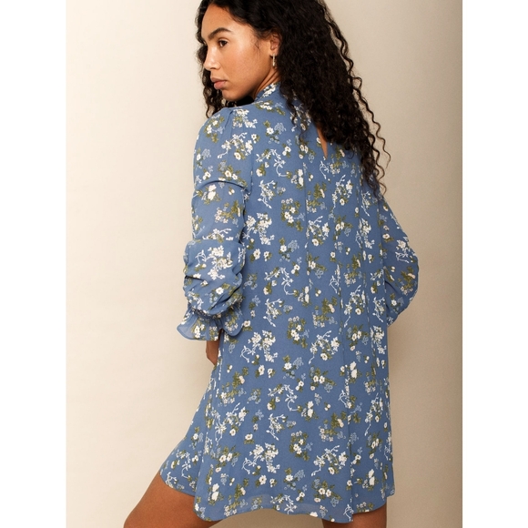 NWOT Reformation Jourdan Bridgerton Regency Floral Ruffle Mini Dress - Picture 11 of 11